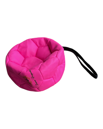 France Croquettes - Ballon gonflable en cuir rouge avec poignee 12cm  pour chien, FranceCroquettes - Imagen 5
