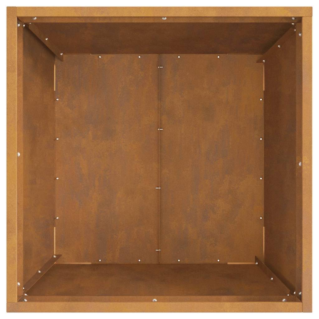 ComfortXL - Brasero carré foyer extérieur en acier pour jardin terrasse 50x38 cm Marron – ComfortXL Outdoor Living - Image 7