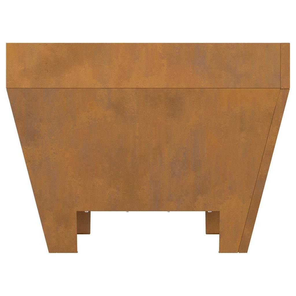 ComfortXL - Brasero carré foyer extérieur en acier pour jardin terrasse 50x38 cm Marron – ComfortXL Outdoor Living - Image 8