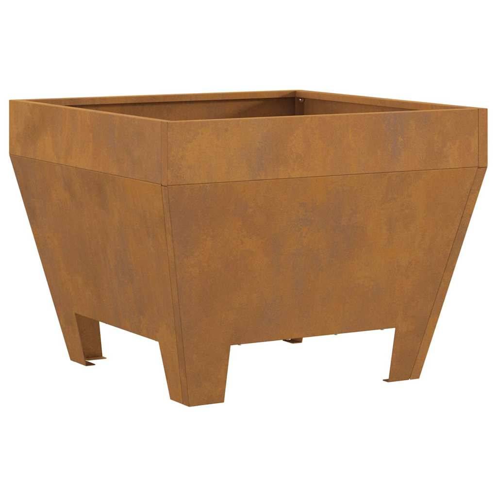 ComfortXL - Brasero carré foyer extérieur en acier pour jardin terrasse 50x38 cm Marron – ComfortXL Outdoor Living - Image 2