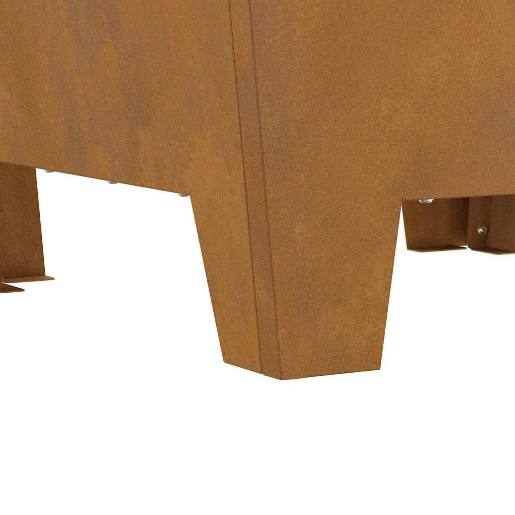 ComfortXL - Brasero carré foyer extérieur en acier pour jardin terrasse 50x38 cm Marron – ComfortXL Outdoor Living - Image 9