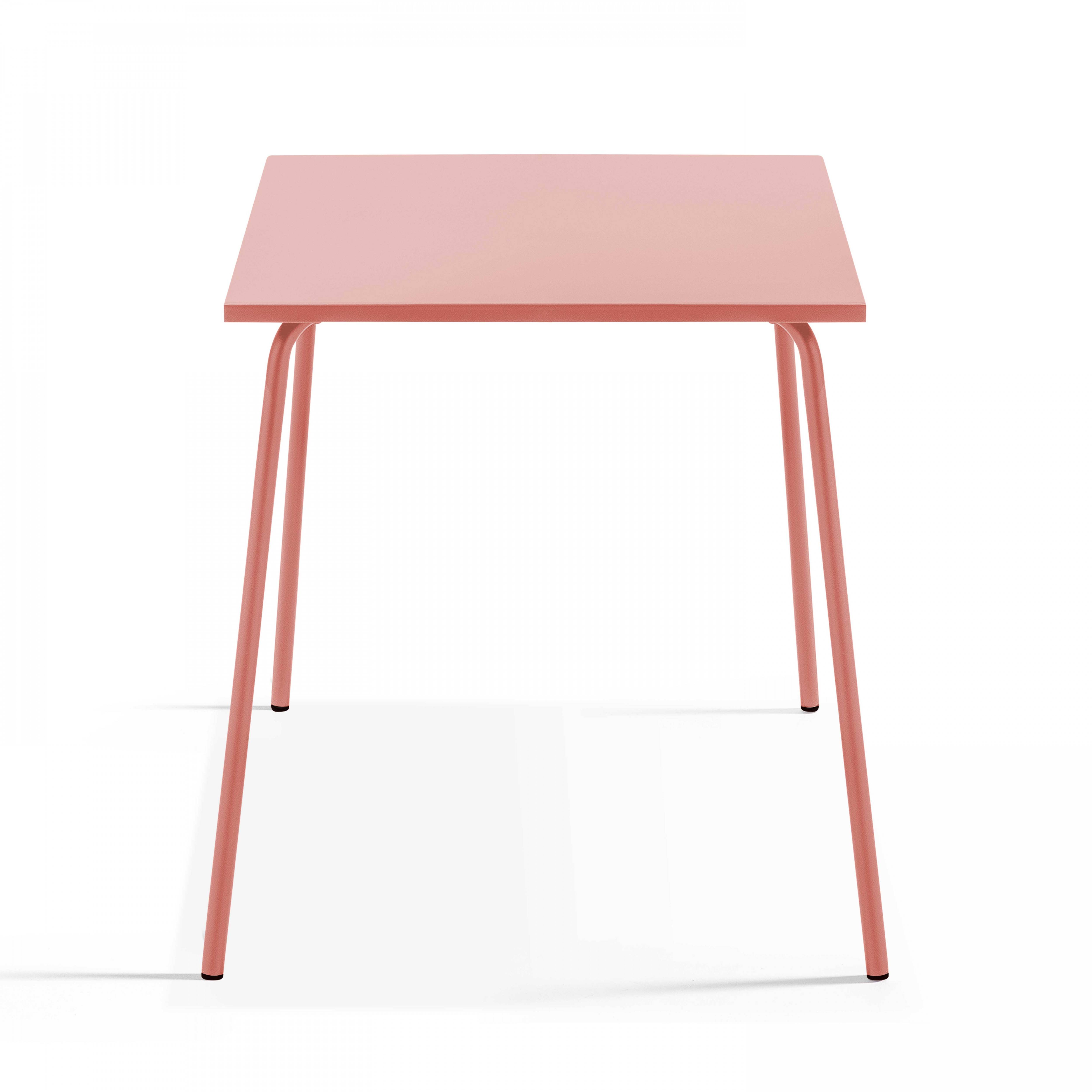 Oviala - Table de jardin carrée en métal argile 70cm Palavas - Oviala - Imagen 4