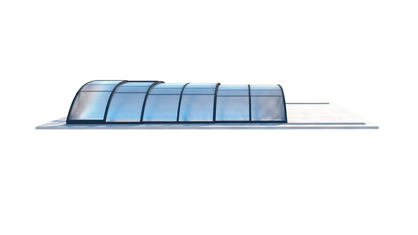 Altanka - Abri de piscine Horizon - 6,47x3,50 m - polycarbonate alvéolaire 8 mm - Couleur Ral7016 Graphite - ECO201 - Imagen 3