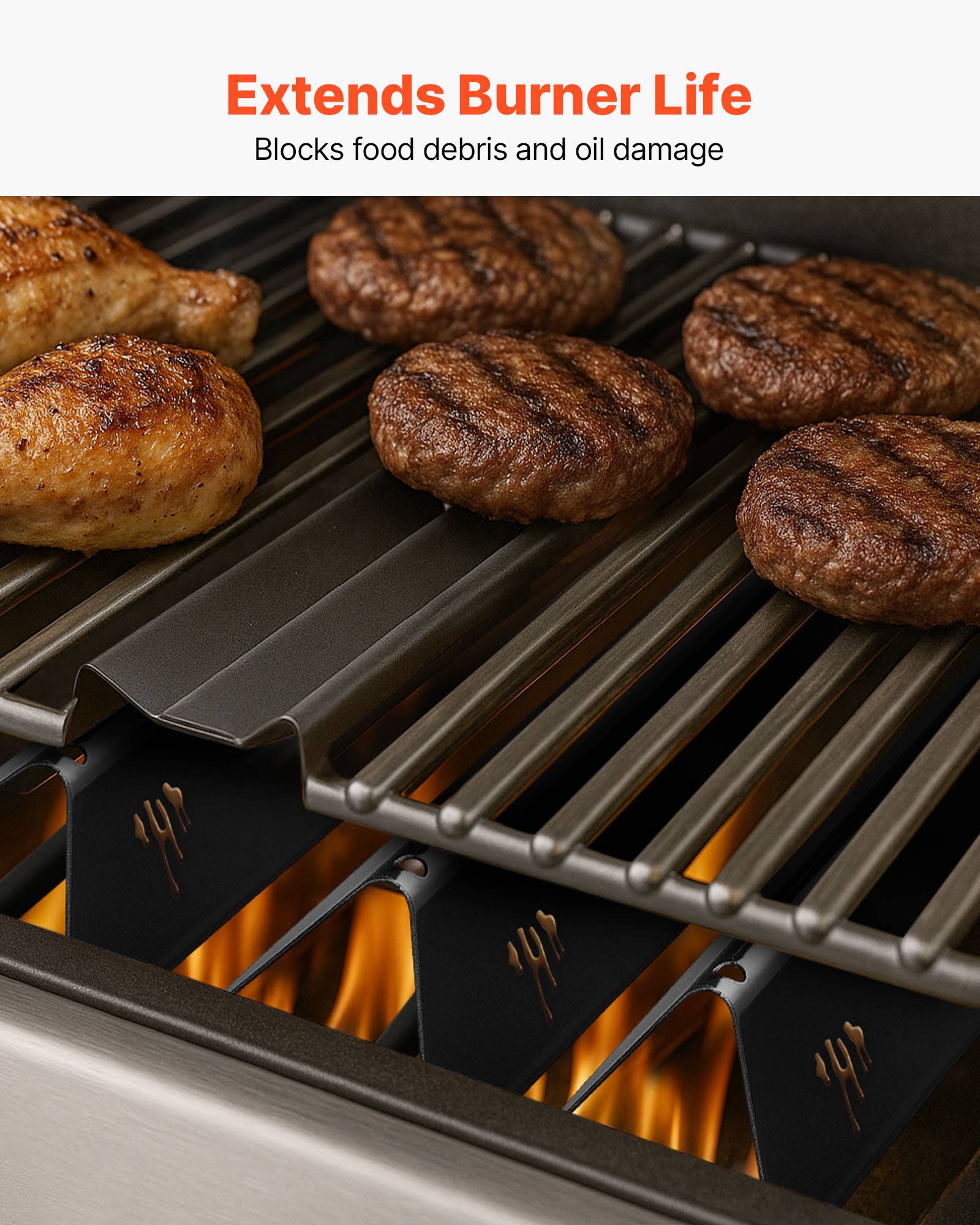 Vevor - VEVOR Barre Cache-brûleur pour Barbecue 39 cm pour Weber Spirit I/II Séries 300 - Image 6