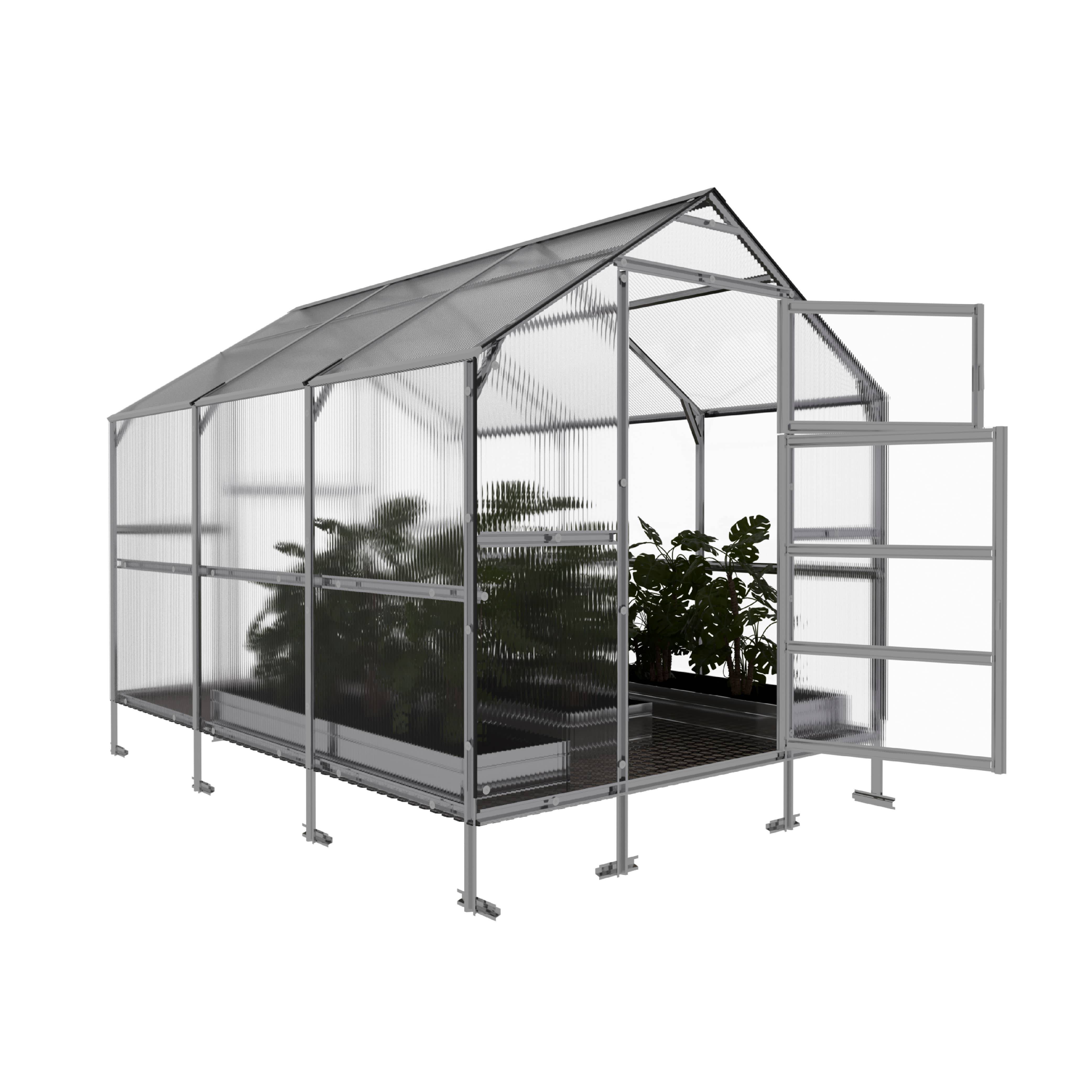 KLASIKA GREENHOUSES - Serre KLASIKA BERNARD 2,35 x 3 m (7,05 m²), 6 mm avec revêtement en polycarbonate - Image 5