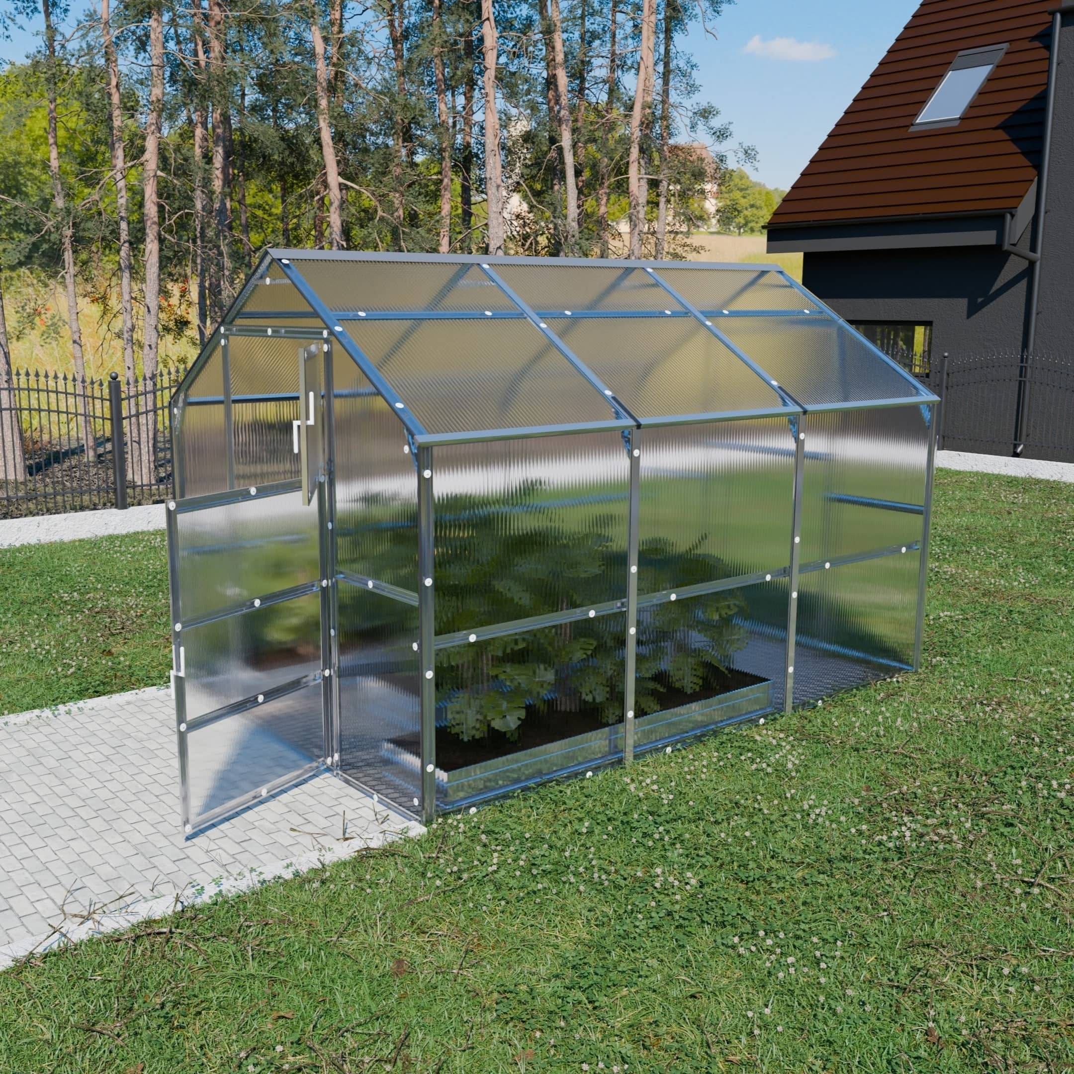 KLASIKA GREENHOUSES - Serre KLASIKA BERNARD 2,35 x 3 m (7,05 m²), 6 mm avec revêtement en polycarbonate - Image 2