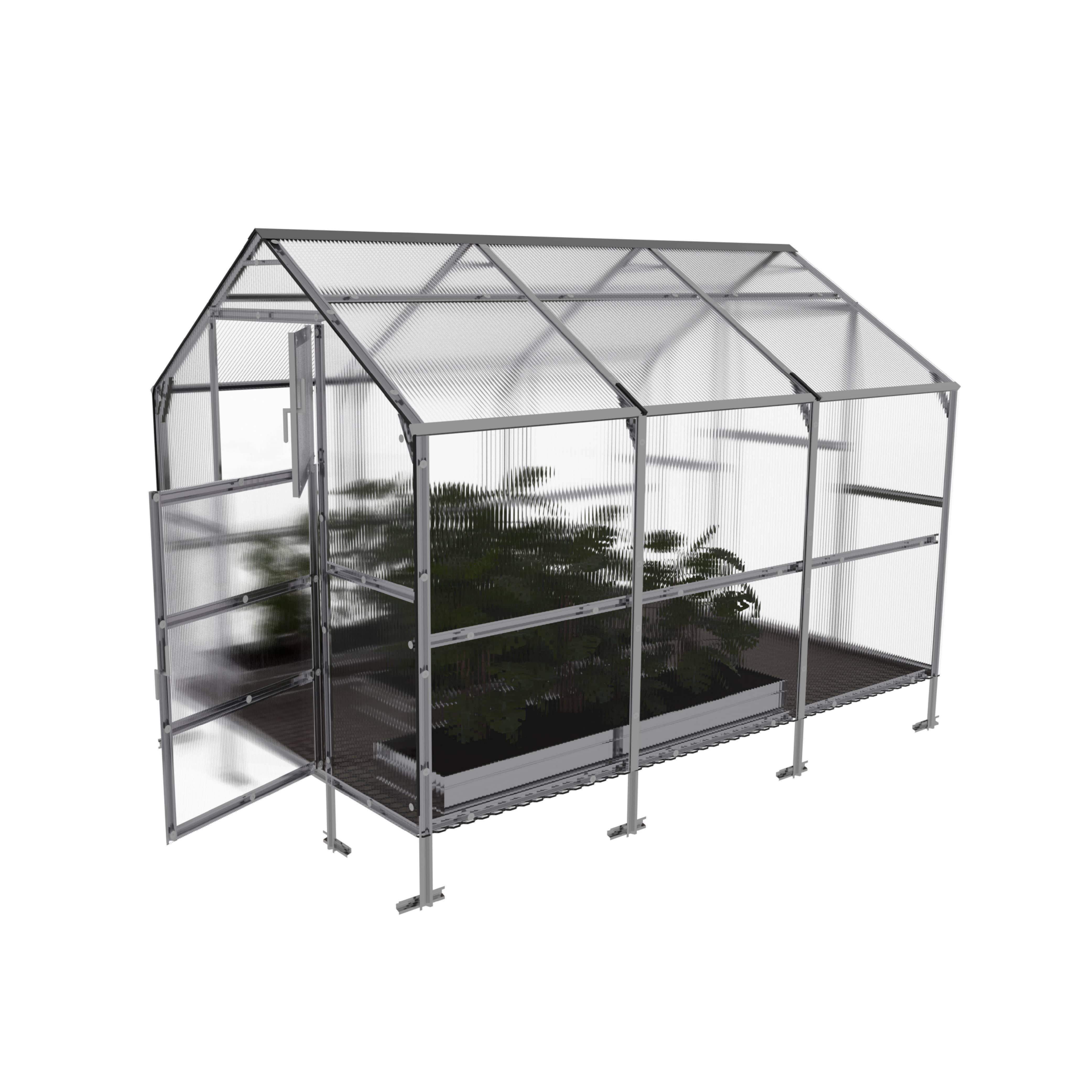 KLASIKA GREENHOUSES - Serre KLASIKA BERNARD 2,35 x 3 m (7,05 m²), 6 mm avec revêtement en polycarbonate - Image 6