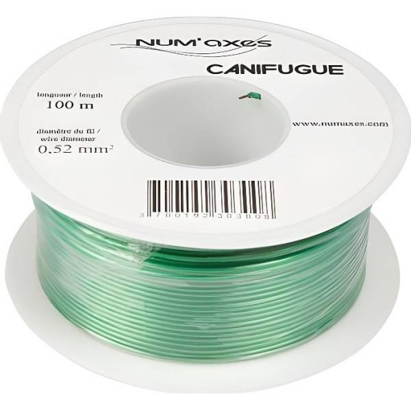Eyenimal Num'axes - Bobine de fil pour clôture anti-fugue - NUM'AXES - 0,52 mm² x 100m - Convient pour chien de petite taille