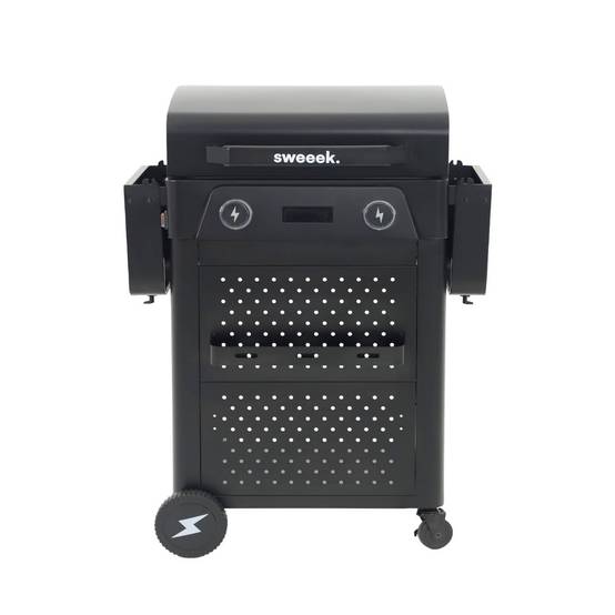 sweeek - Barbecue électrique acier émaillé 2 brûleurs 2300 W. 2 tablettes. thermomètre. écran de contrôle - Voltis | sweeek - Image 5