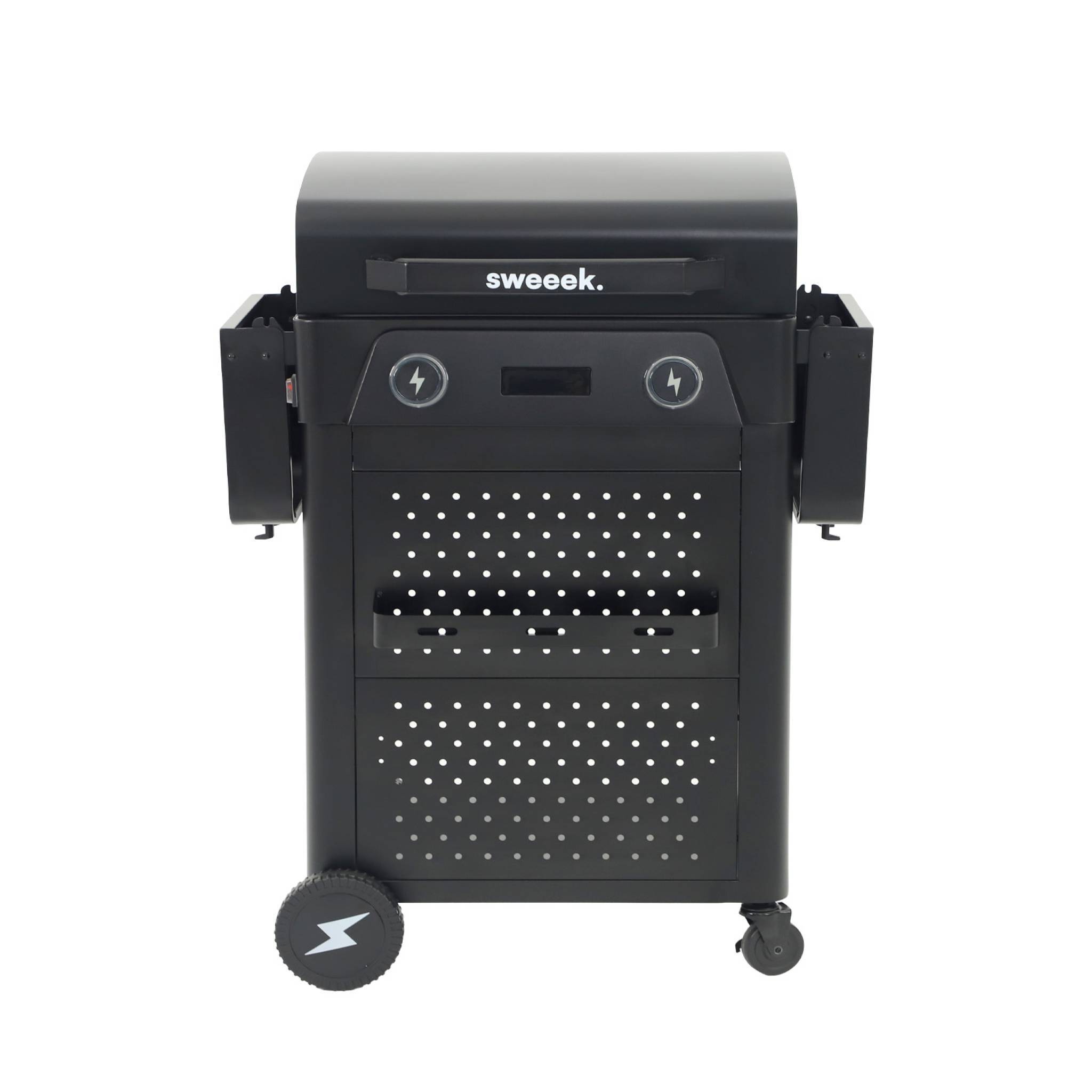 sweeek - Barbecue électrique acier émaillé 2 brûleurs 2300 W. 2 tablettes. thermomètre. écran de contrôle - Voltis | sweeek - Image 5