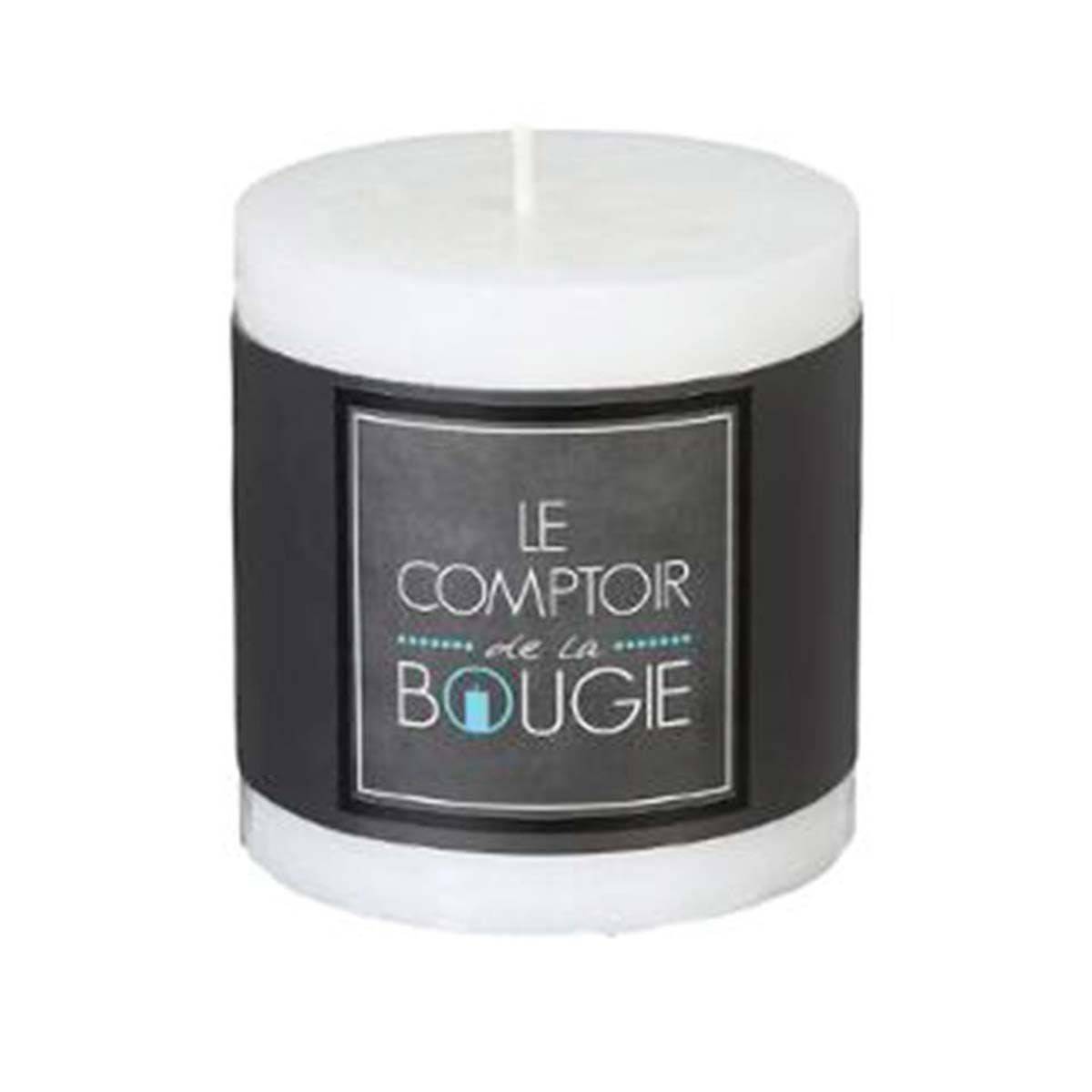 Bougie Ronde "Rustic" 7cm Blanc - Image 3