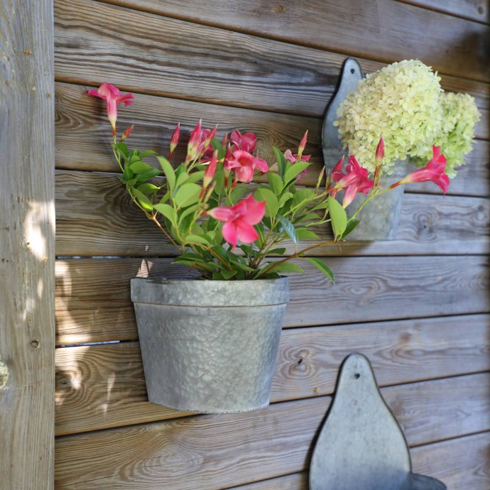 Jardinière extérieure murale porte plante métal gris 32.5cm Chemin de campagne - Image 4