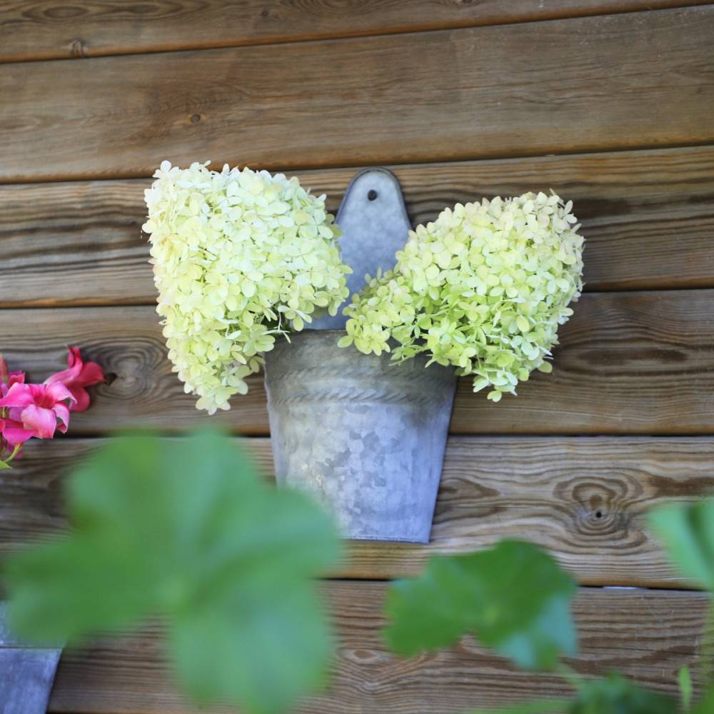 Jardinière extérieure murale porte plante métal gris 32.5cm Chemin de campagne - Image 2