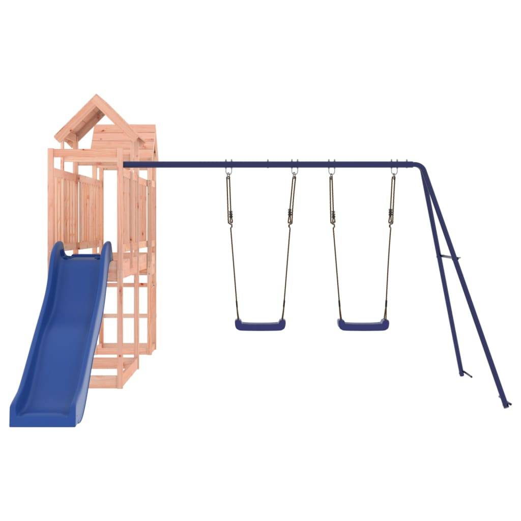 Helloshop26 - Aire de jeux d'extérieur balançoires toboggan portiques robuste jeux jardin 314 x 460 x 214 cm bois massif de douglas - Imagen 2