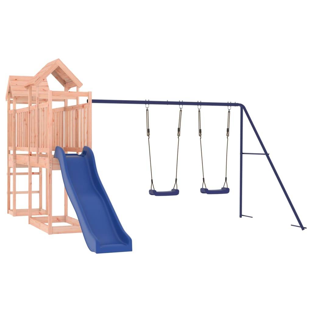 Helloshop26 - Aire de jeux d'extérieur balançoires toboggan portiques robuste jeux jardin 314 x 460 x 214 cm bois massif de douglas - Imagen 1