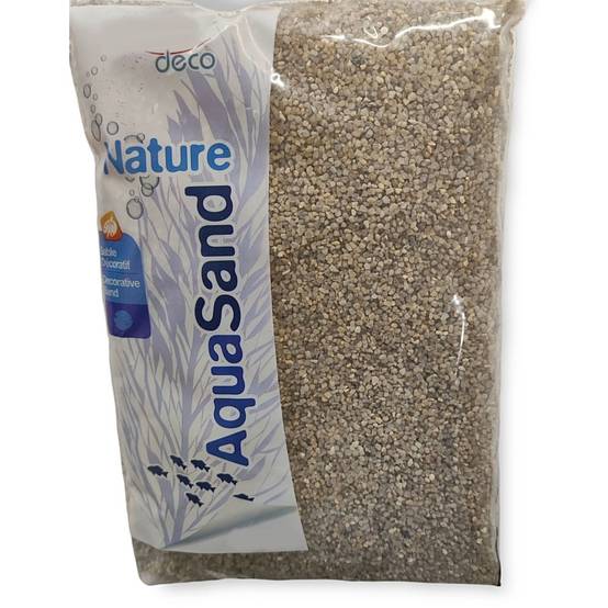 Sol décoratif 1.5-2.5 mm naturel quartz moyen AquaSand 1kg pour aquarium - Image 1