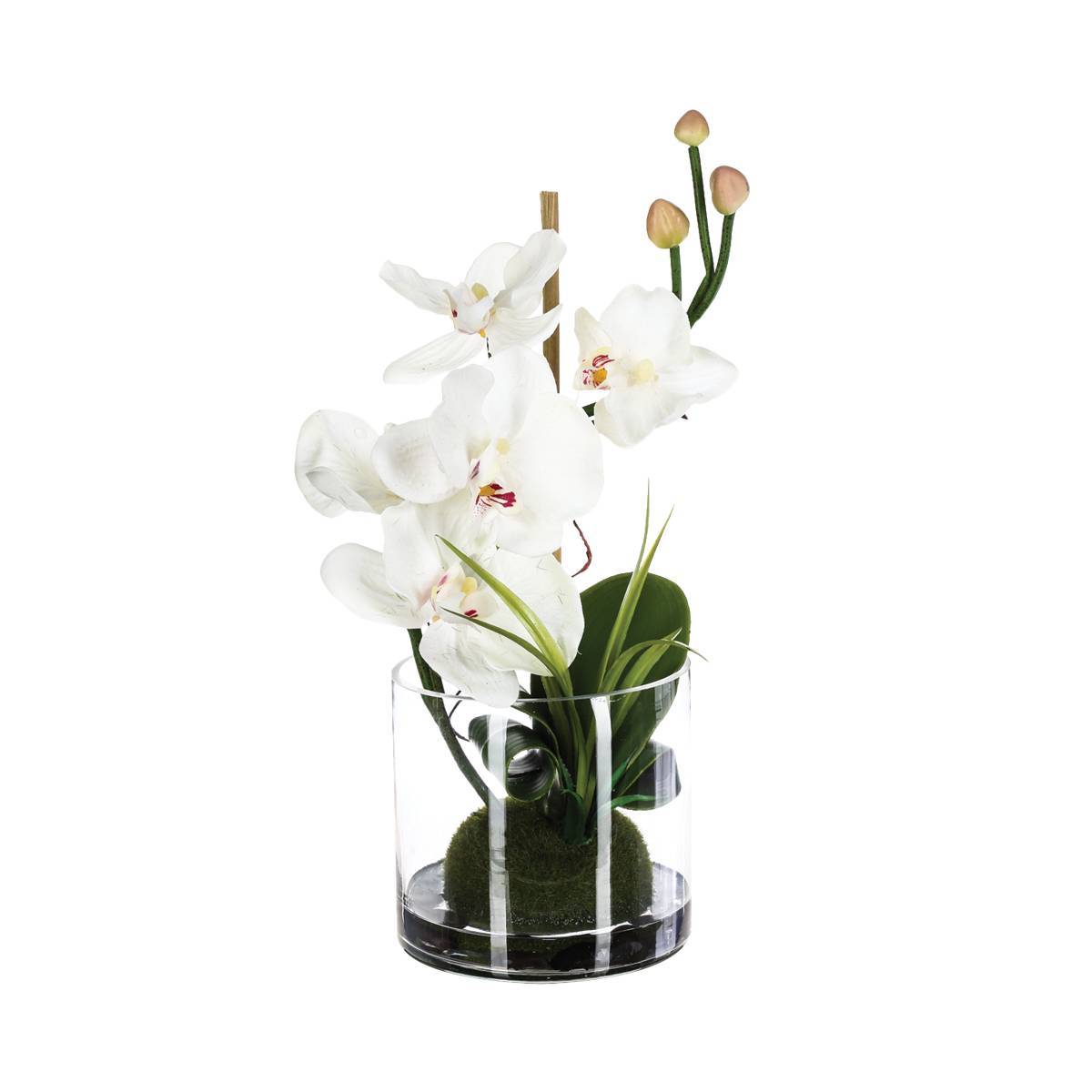 Atmosphera - Composition d'orchidées artificielles vase verre H37cm - Atmosphera Créateur d'intérieur - Imagen 2