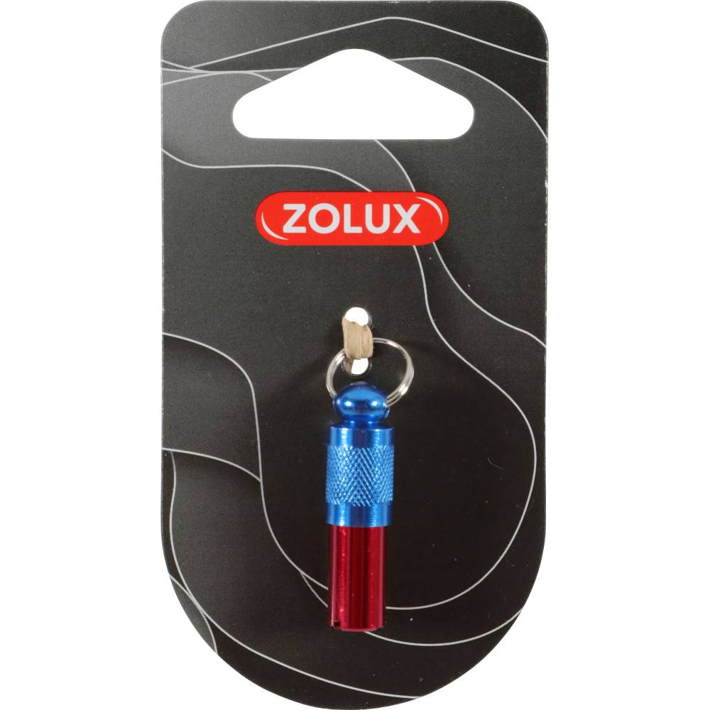 Zolux - 1 Tubo porta dirección azul y rojo para collar perro o gato - Imagen 4