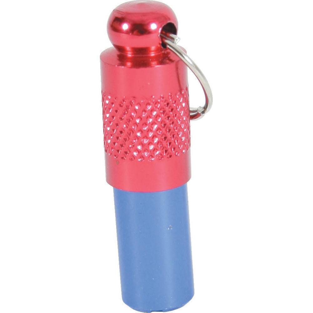 Zolux - 1 Tubo porta dirección azul y rojo para collar perro o gato - Imagen 1