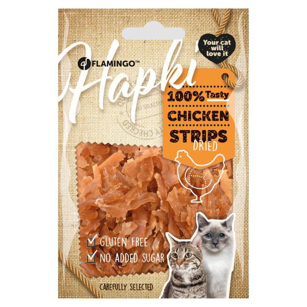 Friandise lamelles de poulet Hapki pour chat 50 g sans gluten - Imagen 1