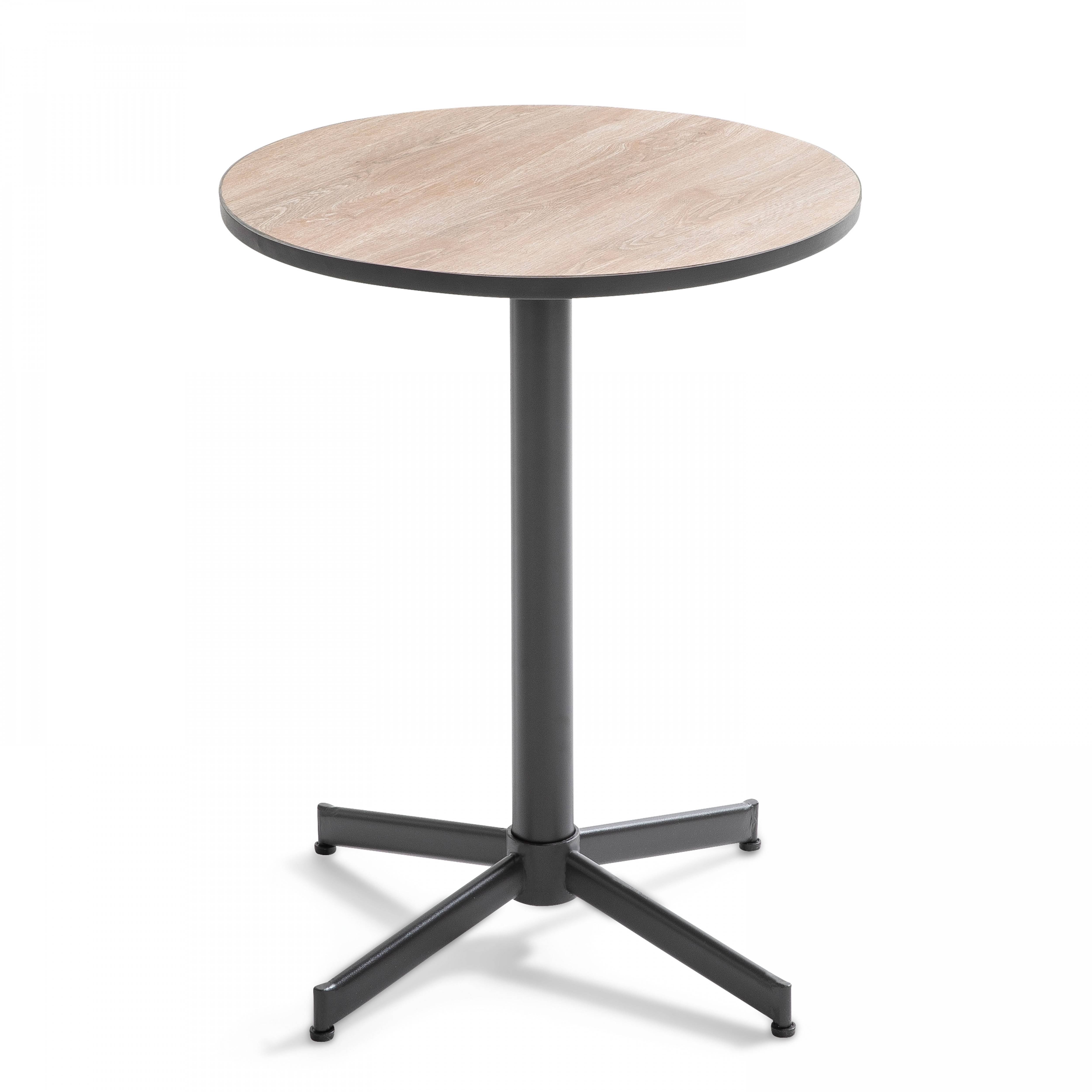 Oviala - Ensemble table de jardin en acier et céramique avec 2 fauteuils bois Tivoli - Oviala - Imagen 2