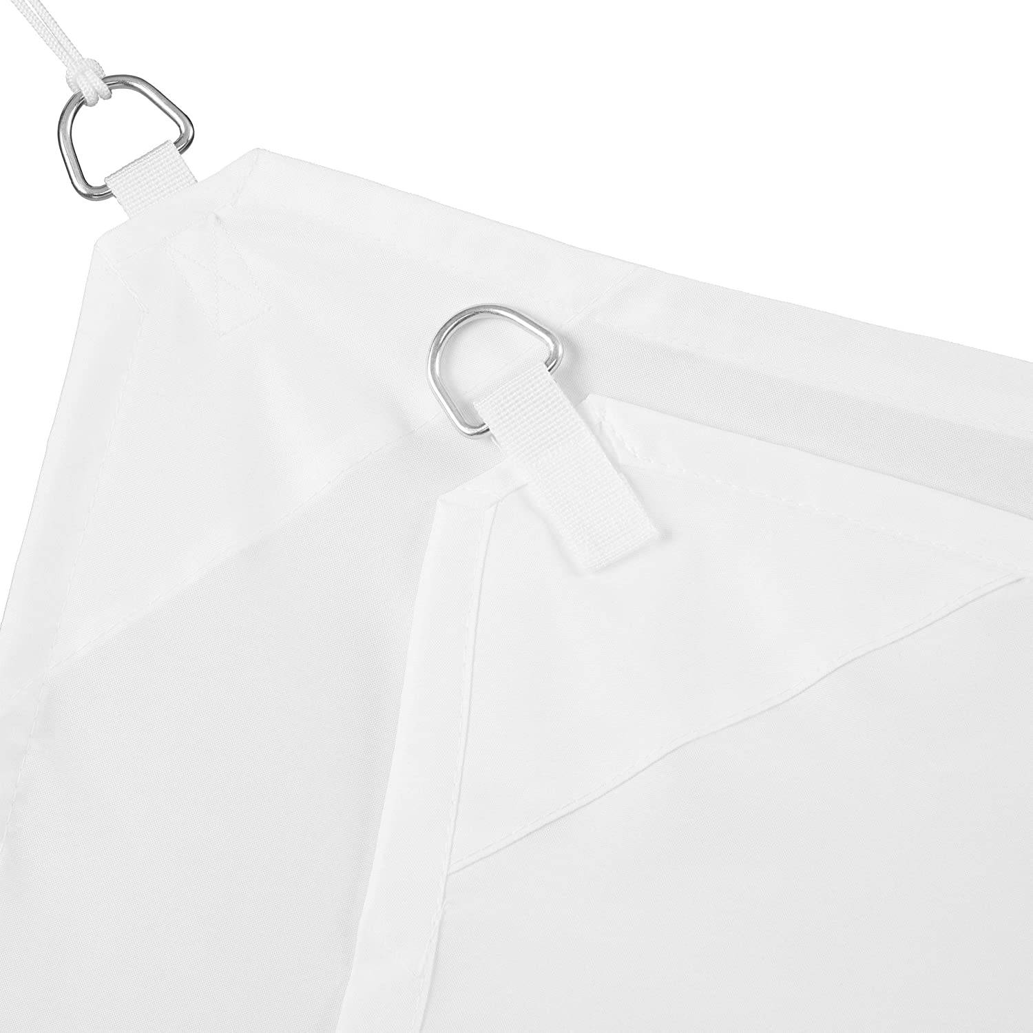Helloshop26 - Voile d’ombrage carré 5 x 5 m blanc - Imagen 3
