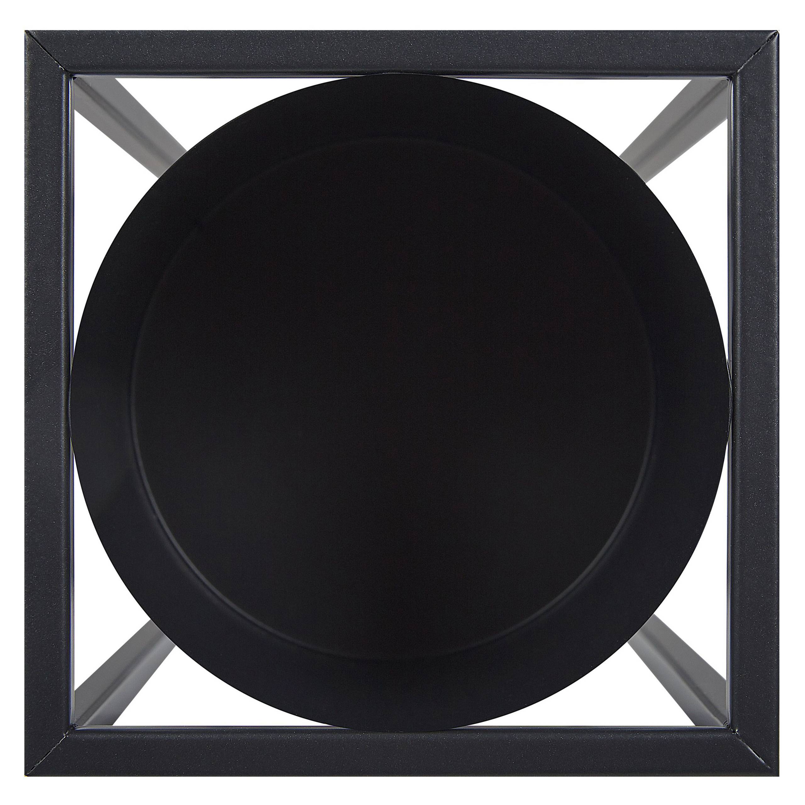 Beliani - Pot de Fleurs en Métal Noir Pour Extérieur Haut sur Pied et Design Chromé pour Jardin Moderne Beliani - Imagen 4