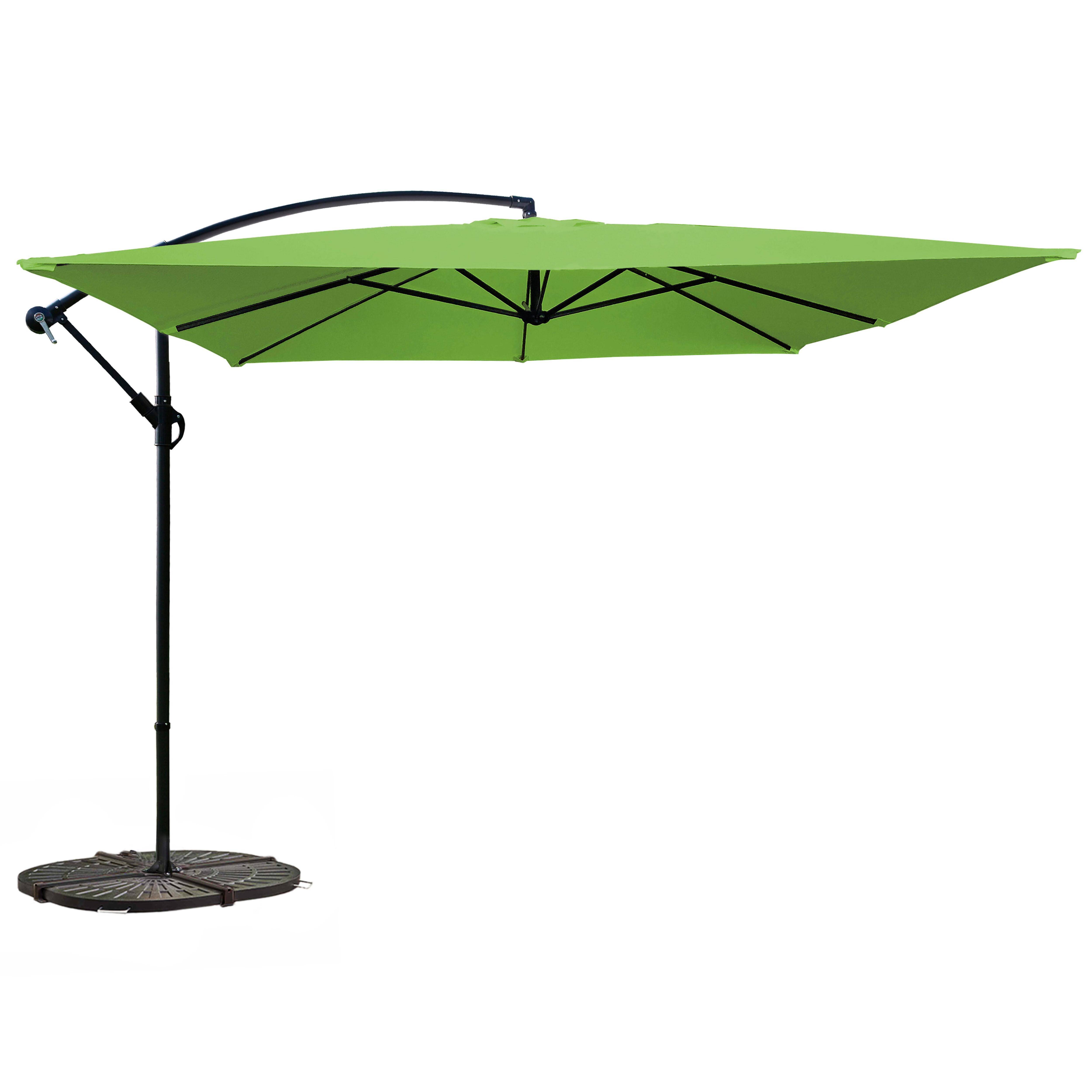 Oviala - Parasol déporté 3x3m et 4 dalles à lestées vert Genova - Oviala - Imagen 1