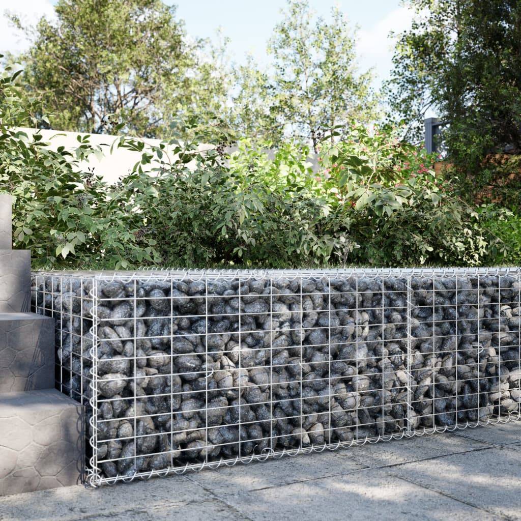 Mur Gabion Acier Galvanisé pour Aménagement Jardin 100x100x50 cm – ComfortXL Outdoor Living - Image 1