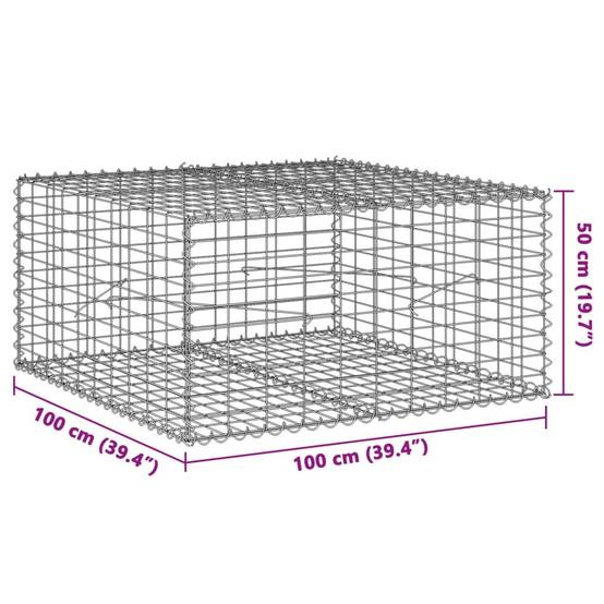 Mur Gabion Acier Galvanisé pour Aménagement Jardin 100x100x50 cm – ComfortXL Outdoor Living - Image 7