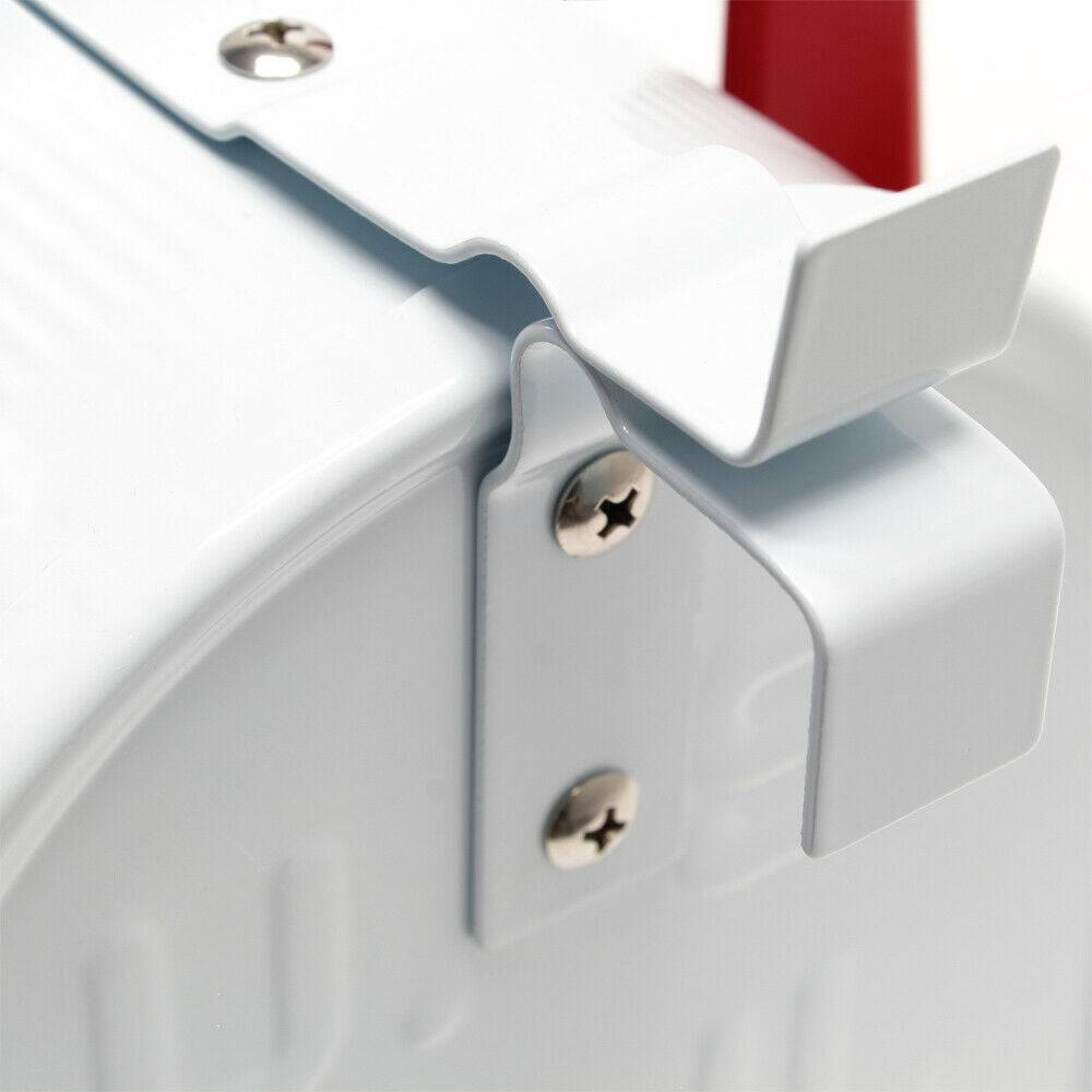 Helloshop26 - Us mailbox boite aux lettres design américain blanc montage au mur poste - Imagen 6