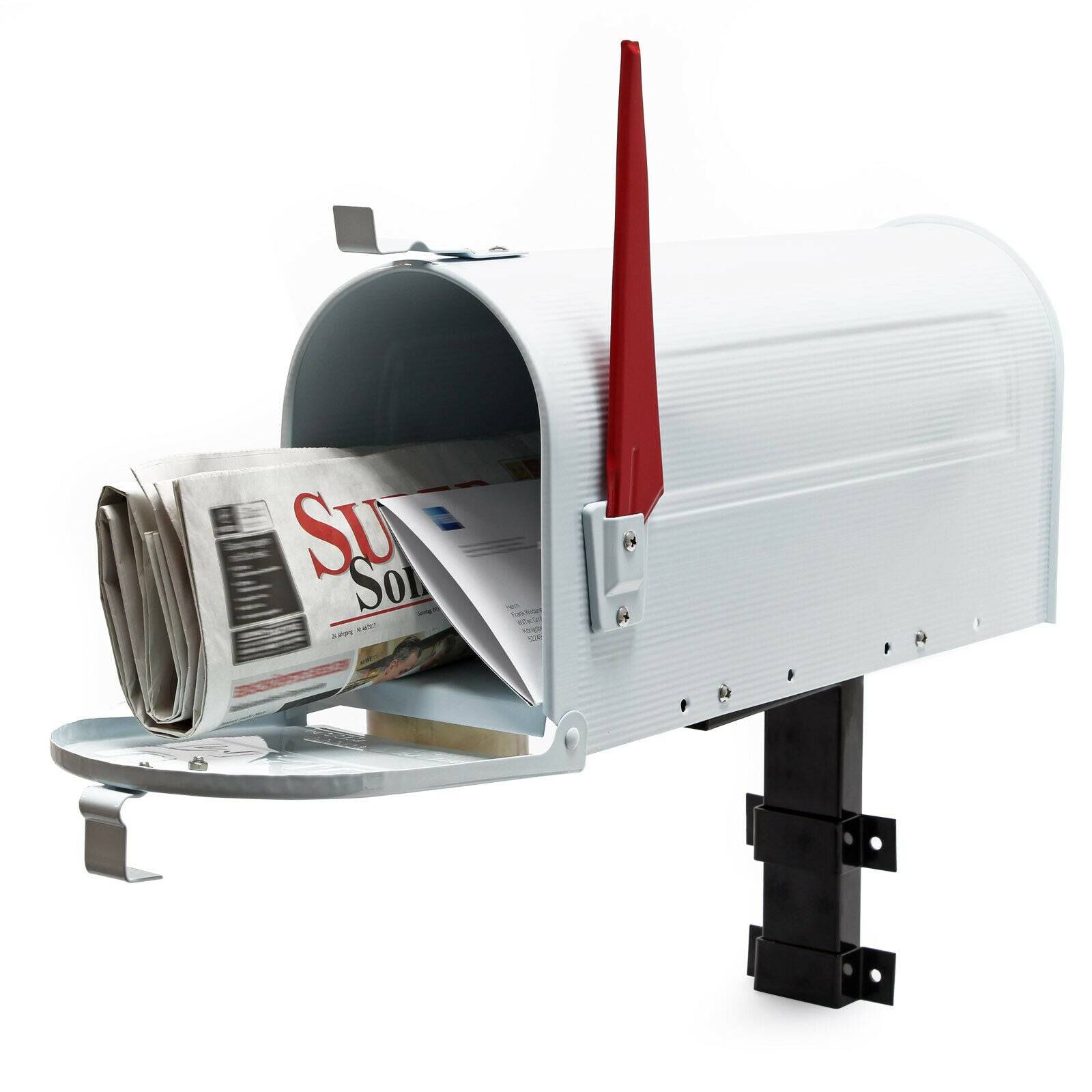 Helloshop26 - Us mailbox boite aux lettres design américain blanc montage au mur poste - Imagen 1