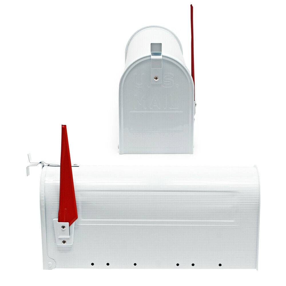 Helloshop26 - Us mailbox boite aux lettres design américain blanc montage au mur poste - Imagen 4