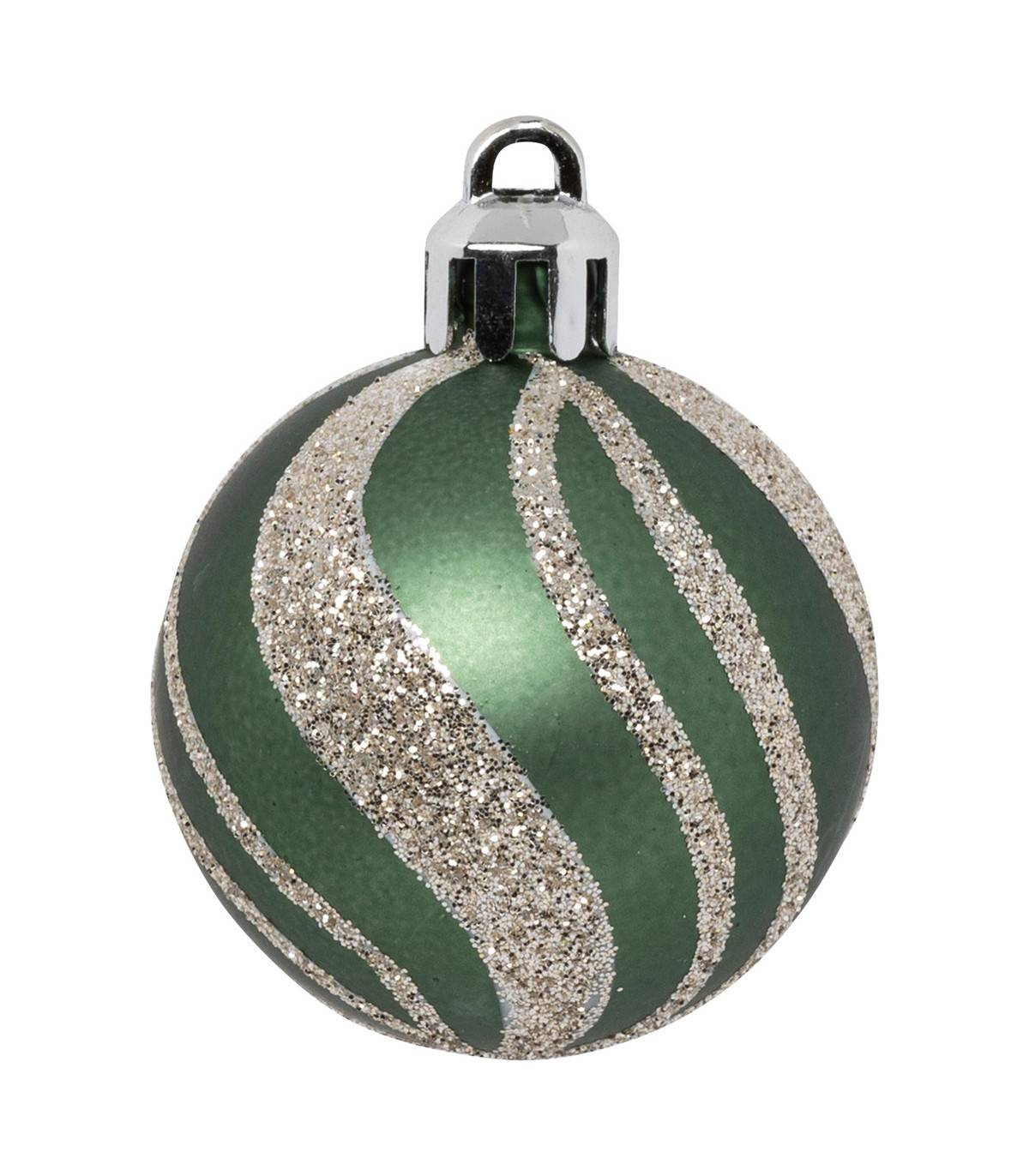 Fééric Lights & Christmas - Déco de sapin Lot de 12 Boules de Noël D 4 cm - Vert et Cuivre - Imagen 3