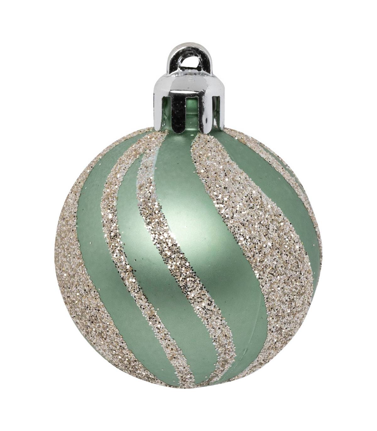 Fééric Lights & Christmas - Déco de sapin Lot de 12 Boules de Noël D 4 cm - Vert et Cuivre - Imagen 4
