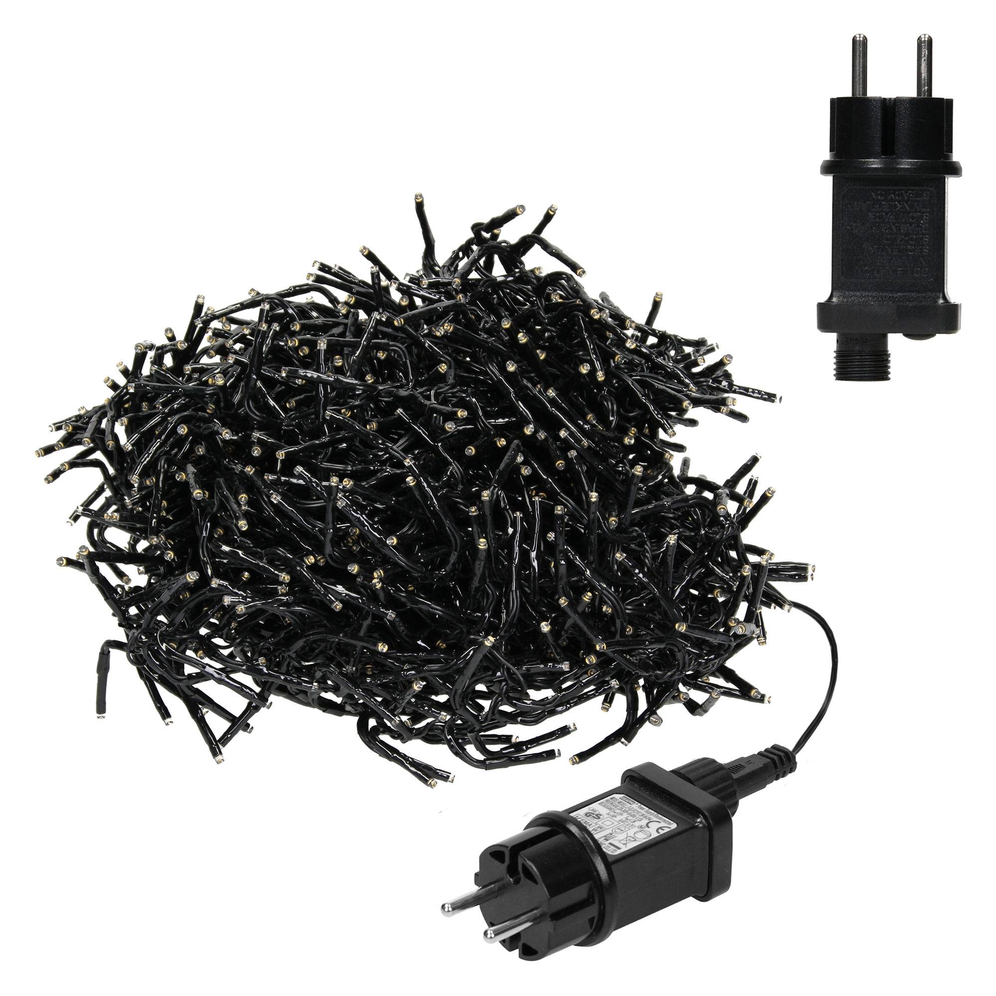 Ecd-Germany - Rideau lumineux décoration filet 480 LED IP44 blanc chaud 8 modes d'éclairage 1m - Imagen 2