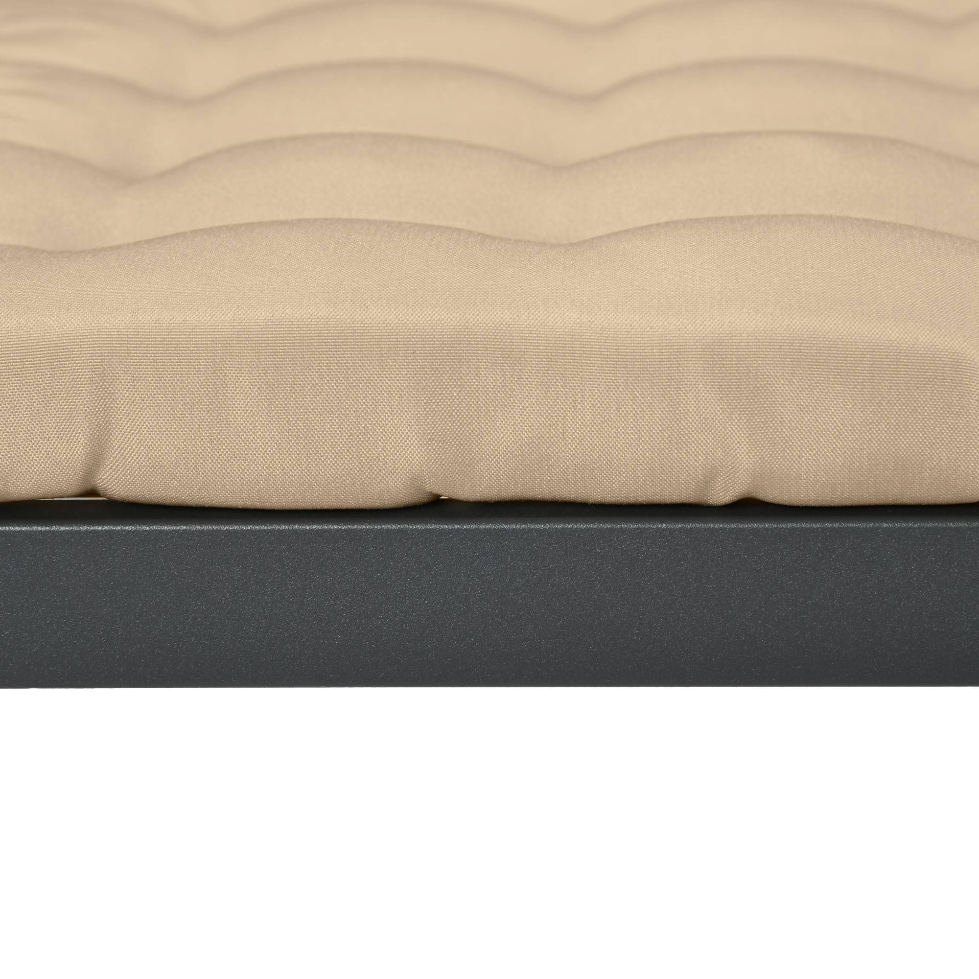 Lot de 6 coussins chaise de jardin tissu polyester design capitonné 40x40cm kaki - ComfortXL Outdoor Living - Image 8