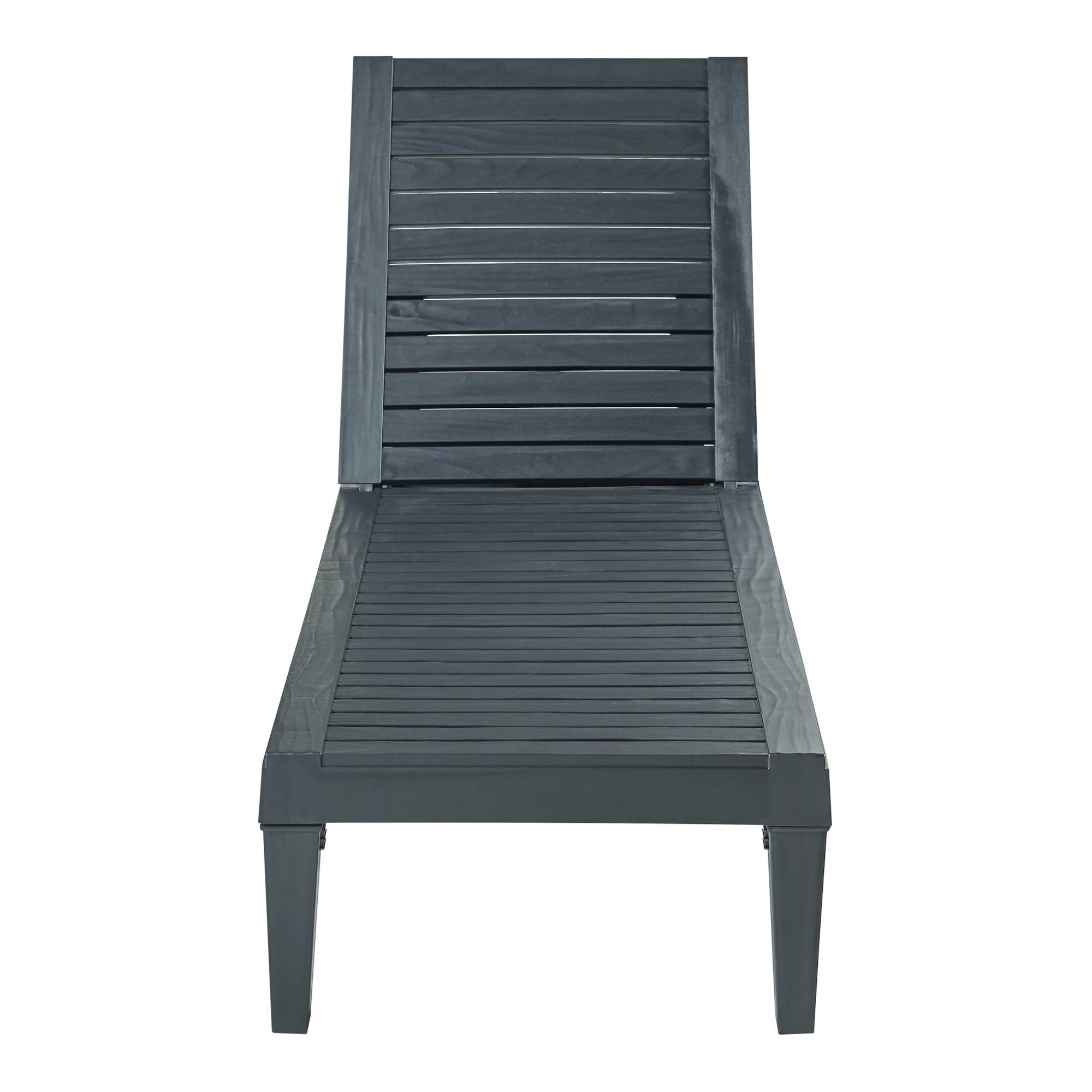 Casa.Pro - Chaise longue de jardin Ateleta 172 x 58 x 74 cm noir structuré casa.pro - Image 6