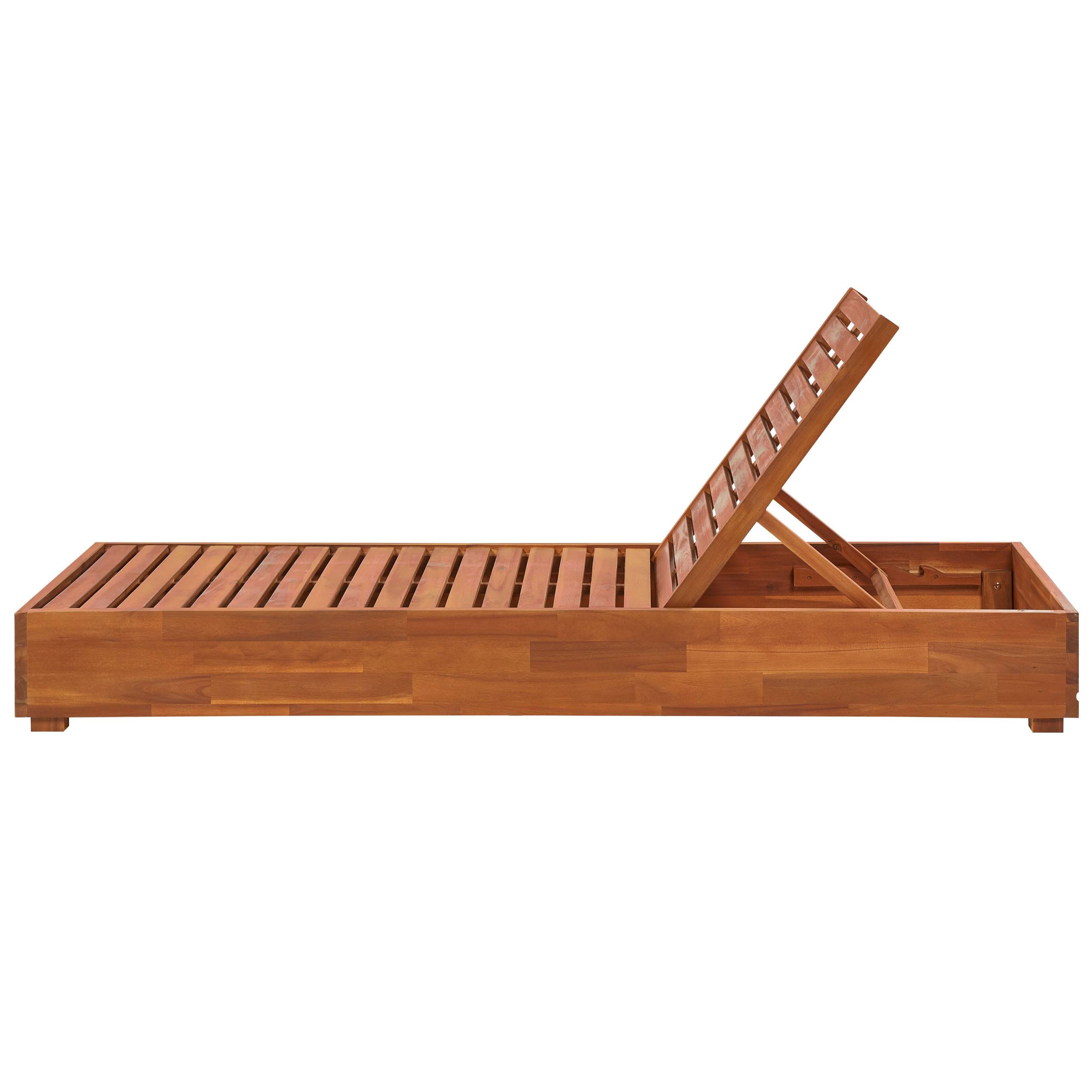Beliani - Chaise longue Acacia Marron FANANO - Beliani - Imagen 6