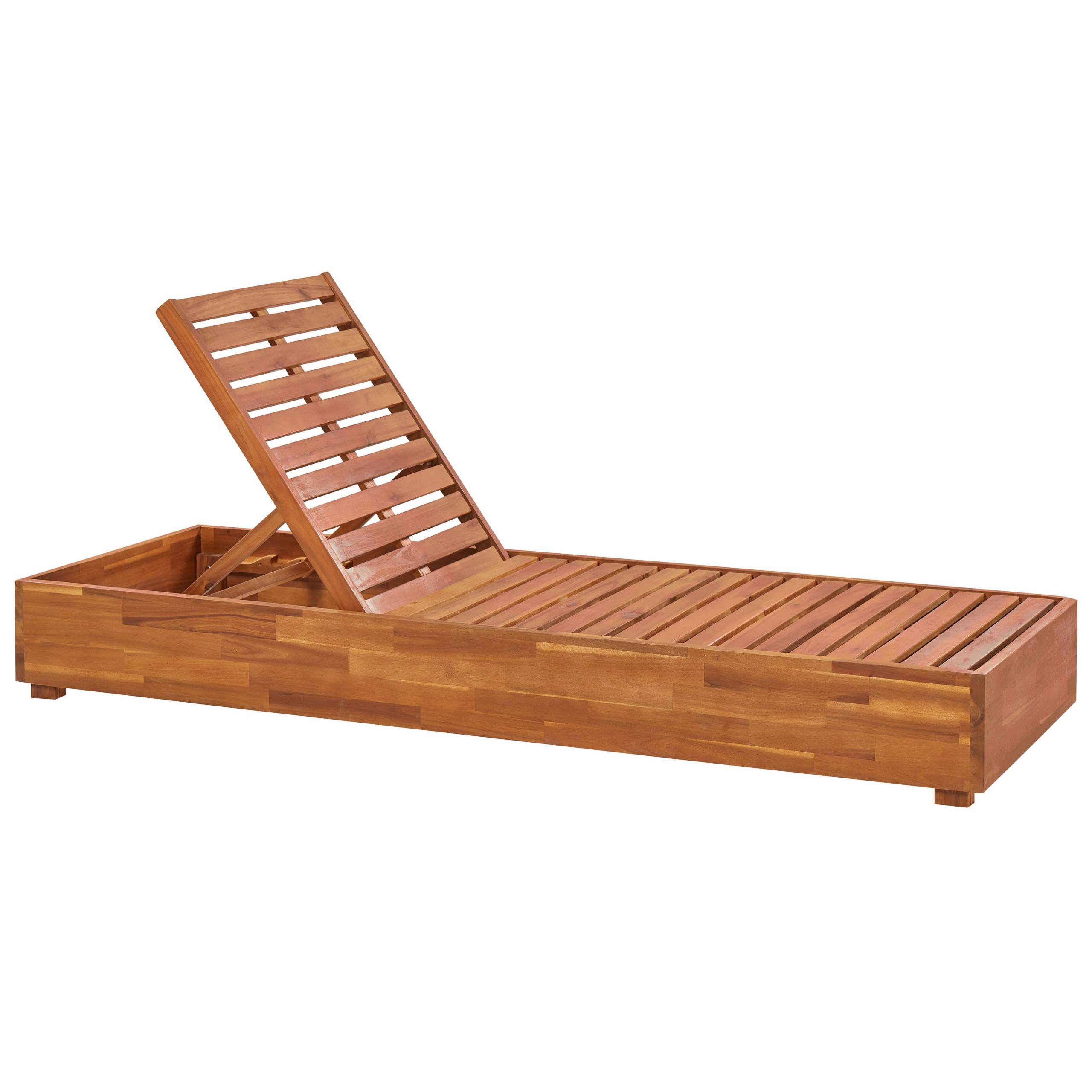 Beliani - Chaise longue Acacia Marron FANANO - Beliani - Imagen 4