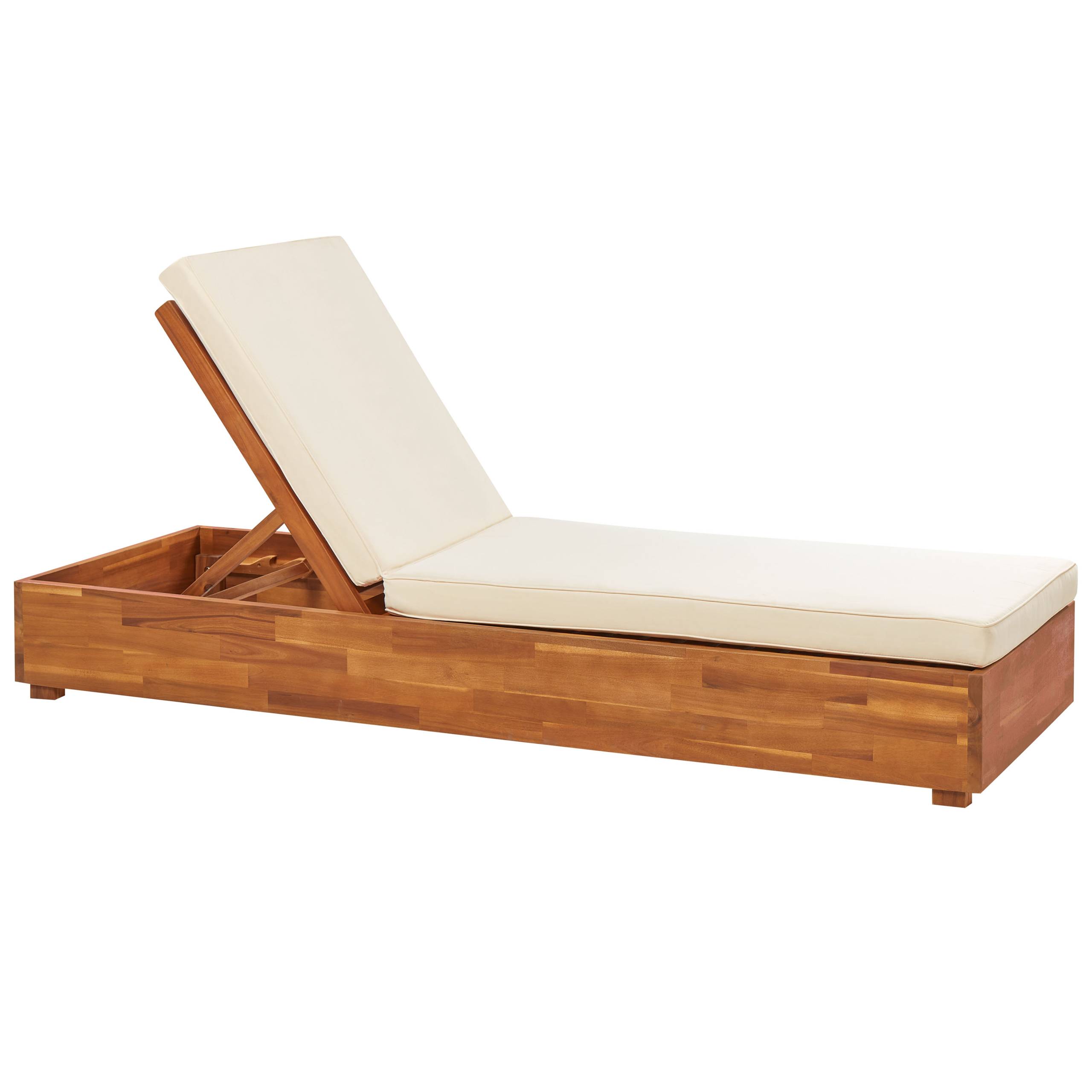 Beliani - Chaise longue Acacia Marron FANANO - Beliani - Imagen 2