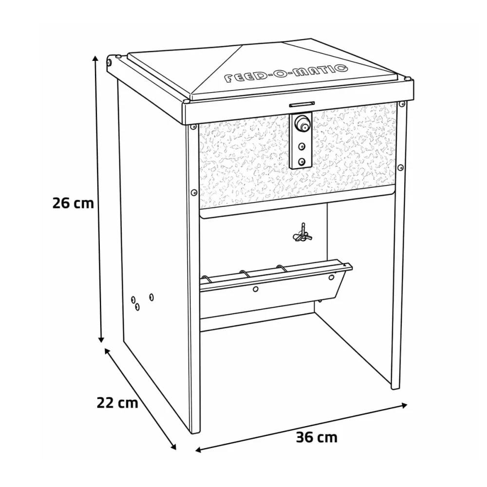 Mangeoire à trémie galvanisée 5 kg pour volailles et canards - Image 3