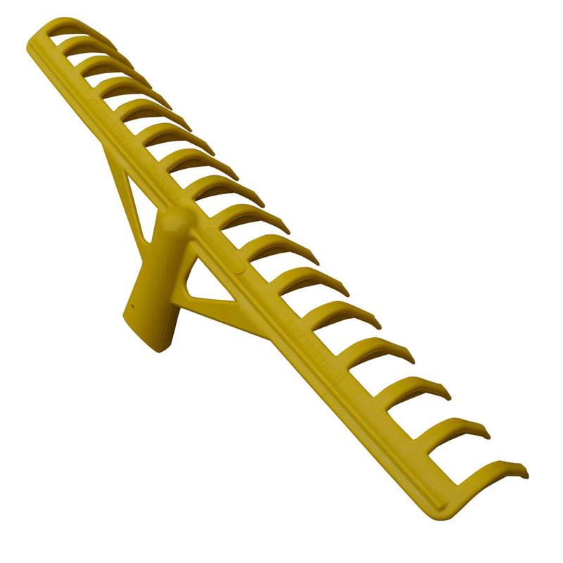 Outils Perrin - Râteau fibre jaune a bunker 16 dents courbes sans manche Outils Perrin
