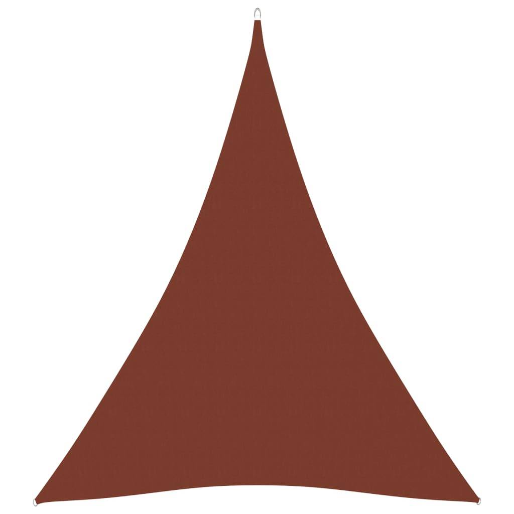 Helloshop26 - Voile toile d'ombrage parasol tissu oxford triangulaire 3 x 4 x 4 m terre cuite - Imagen 1