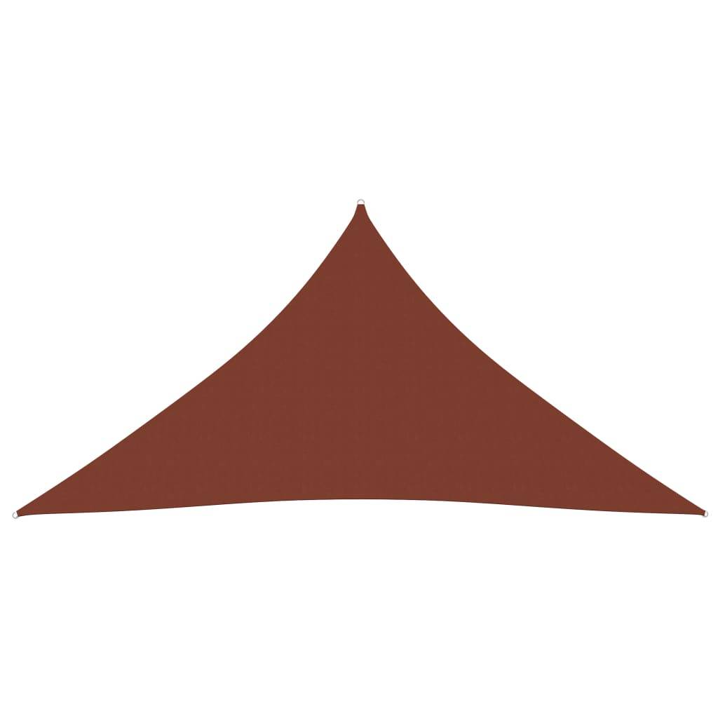 Helloshop26 - Voile toile d'ombrage parasol tissu oxford triangulaire 3 x 4 x 4 m terre cuite - Imagen 2