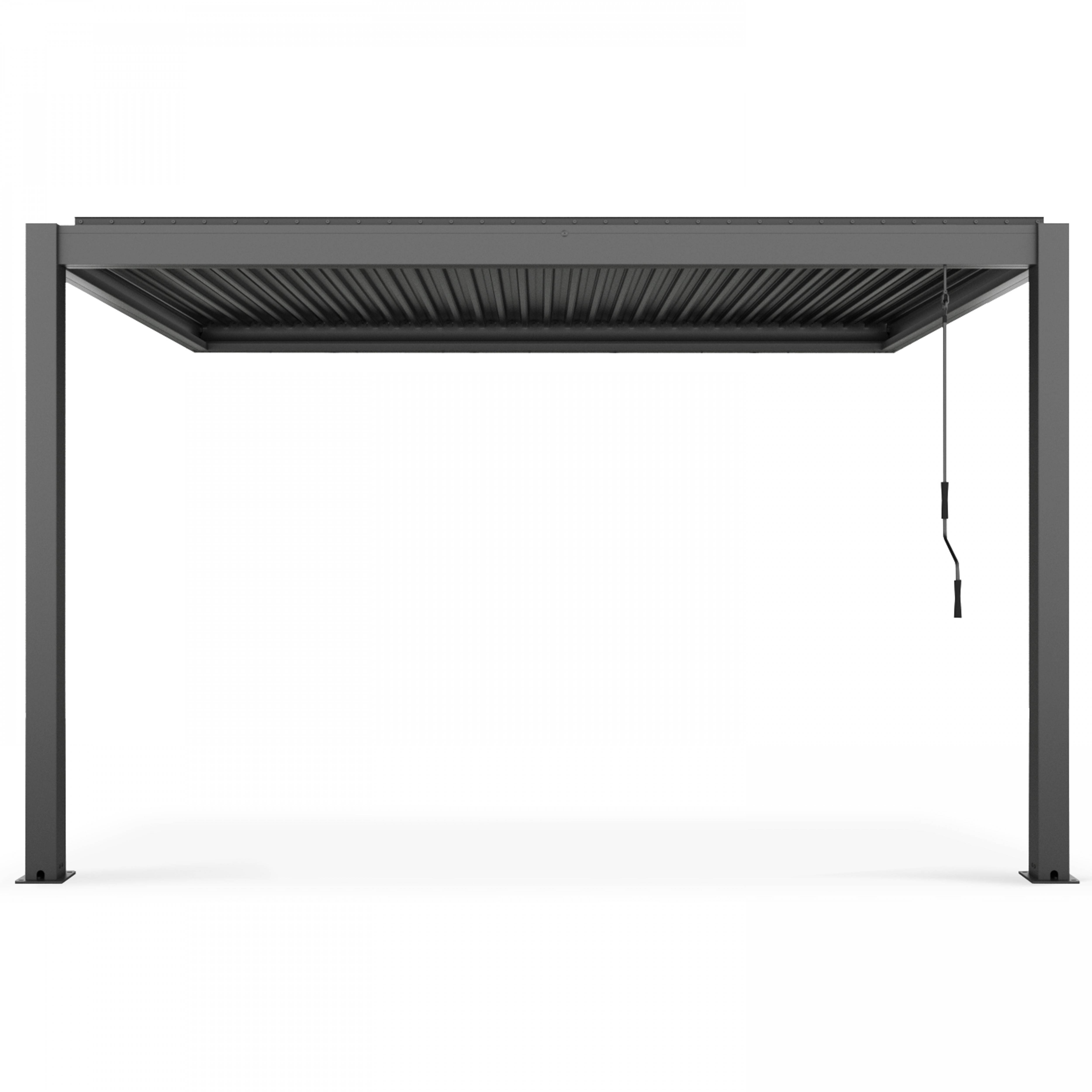 Oviala - Pergola bioclimatique adossée 3x4m et 1 Store 2,66 x 2,34 m Oia - Oviala - Imagen 6