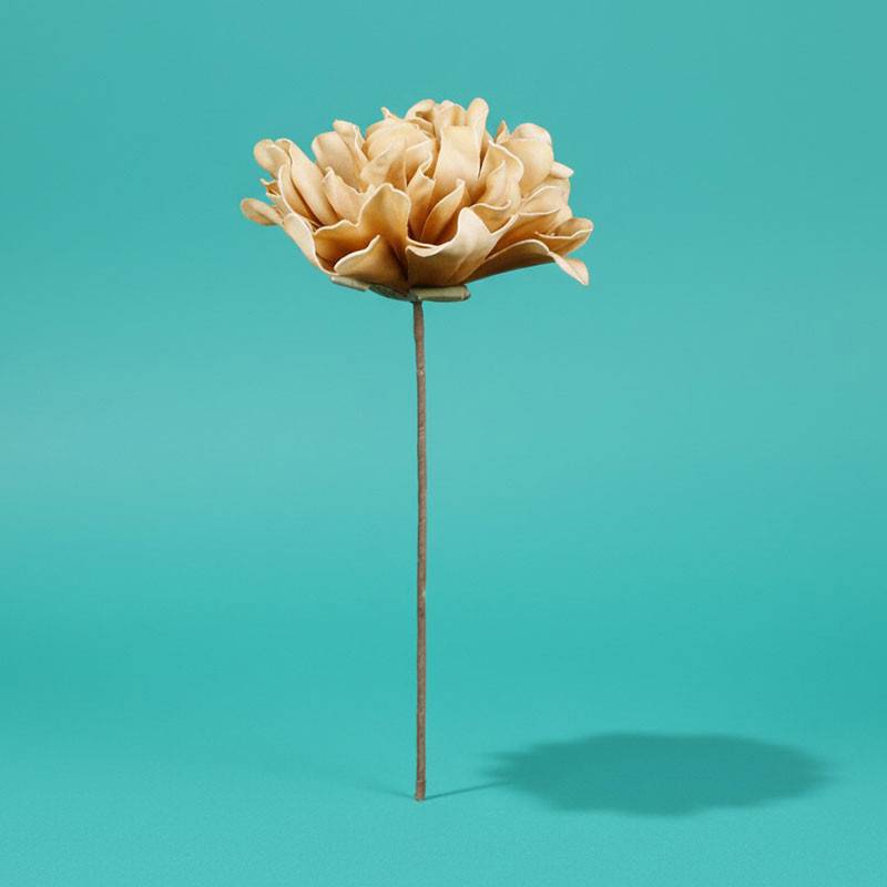 Fleur Hortensi Ocre Polyéthylène 35cm - Image 1