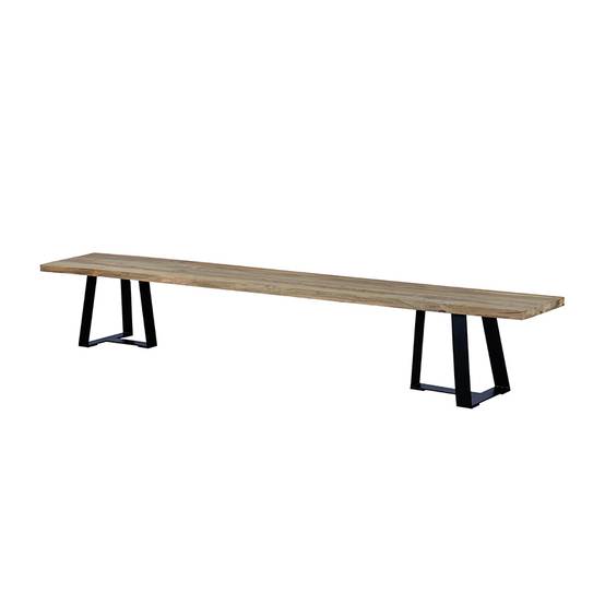 Banc métal anthracite et teck recyclé 300 cm Orsay - Gecko Jardin - Imagen 2