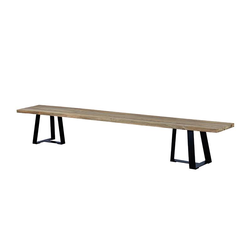 Banc métal anthracite et teck recyclé 300 cm Orsay - Gecko Jardin - Imagen 2