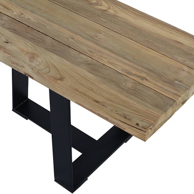 Banc métal anthracite et teck recyclé 300 cm Orsay - Gecko Jardin - Imagen 3